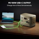 Jackery E1000AC Sand Gold 1050Wh Portable Power Station with 200W Solar Panel & 5m Extension Cable, 1500W Pure Sine Wave AC Output, 3000W Surge, LiFePO4 Battery, 100W USB-C and Fast Recharge for Camping, RV Trips and Home Eme