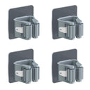 Home Bathroom Storage Rack Hooks Holder Mop Organizer Waterproof Hanger