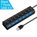 7 Port Usb Hub - Swift Data Connection For Pcs