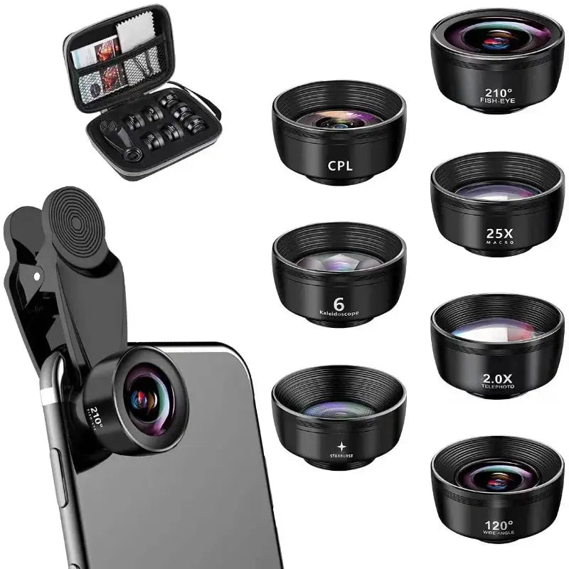 3in1 Fisheye Wide Angle Lens For iPhone Xiaomi Smartphone