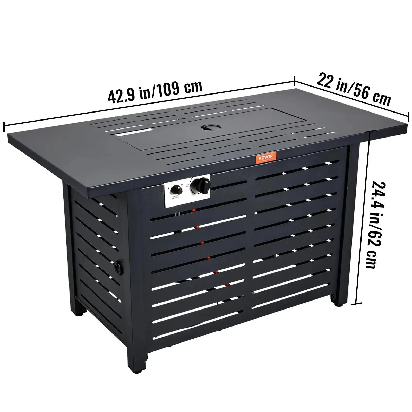 Vevor Gas Fire Pit Table 43 To 54 Inches 50000 BTU Propane