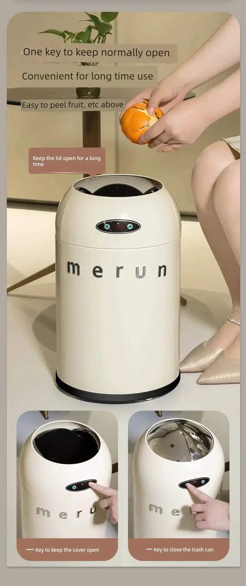 Merun Touchless Trash Can for Kitchen — product view 17