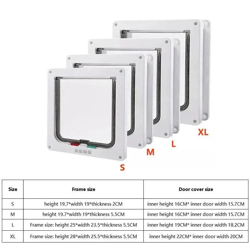 Smart Pet Flap Door With 4 Way Locking System For Pets