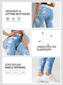 Tie Dye Leggings Seamless High Waist for Women Fitness Wear