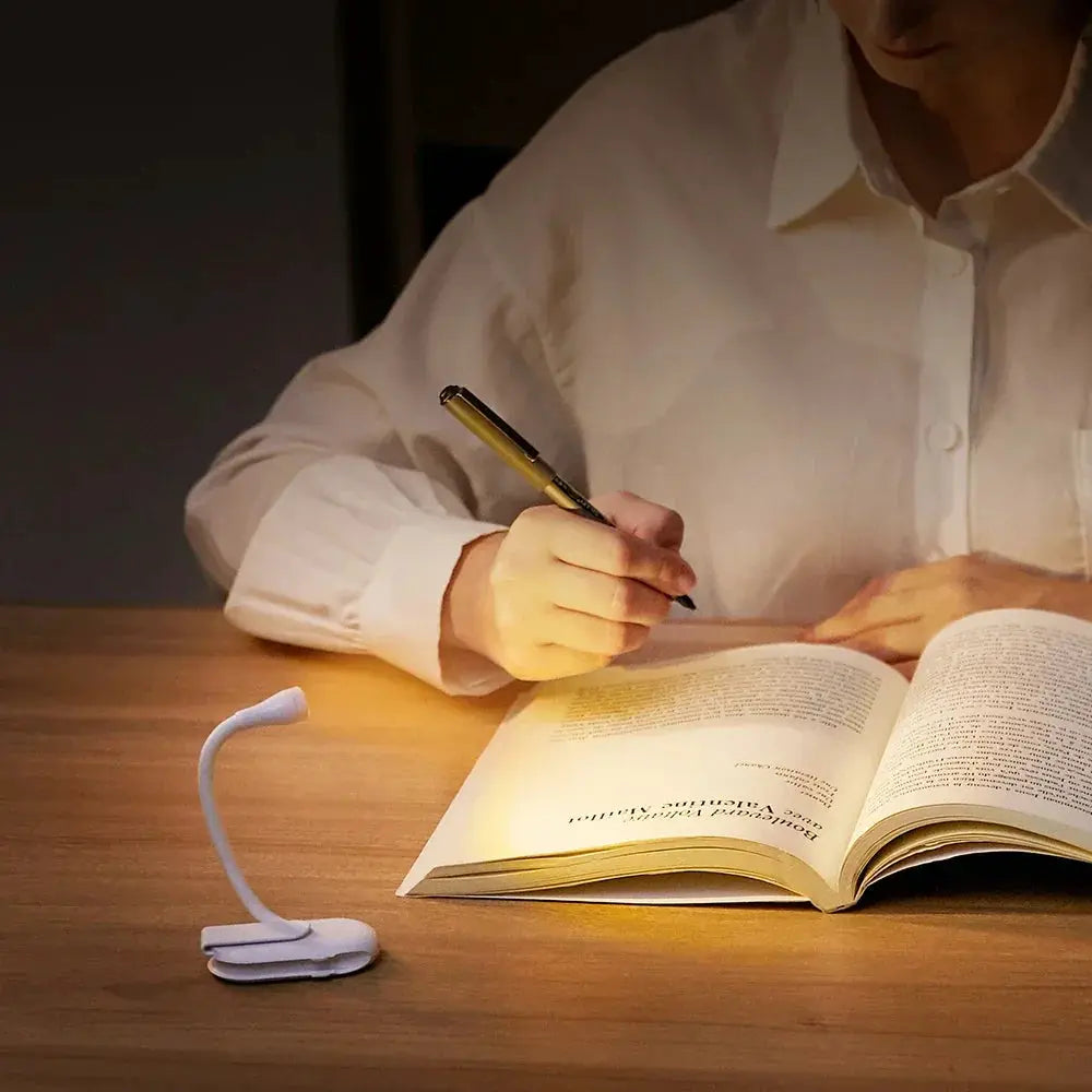 Mini Clip Book Light USB Charging LED Dimmable Eye Protect