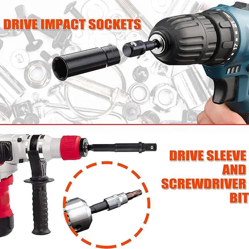 12-Piece Impact Socket Adapter Set for Metalworking Use - OurLum.com