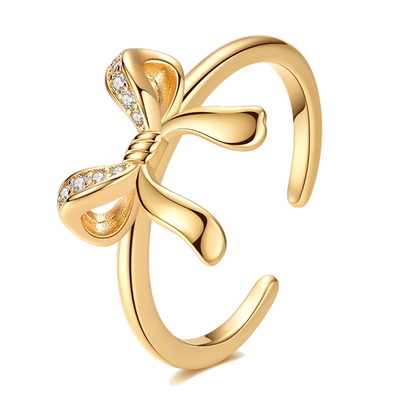 Sterling Silver Ring Gold Color