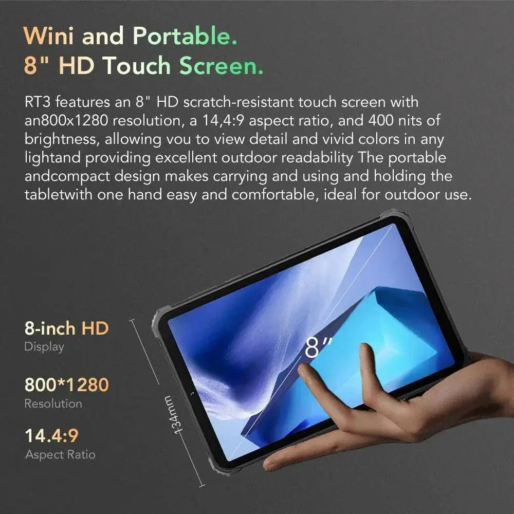 Oukitel RT3 Mini Rugged Tablet 8 Inch Android 12 Device