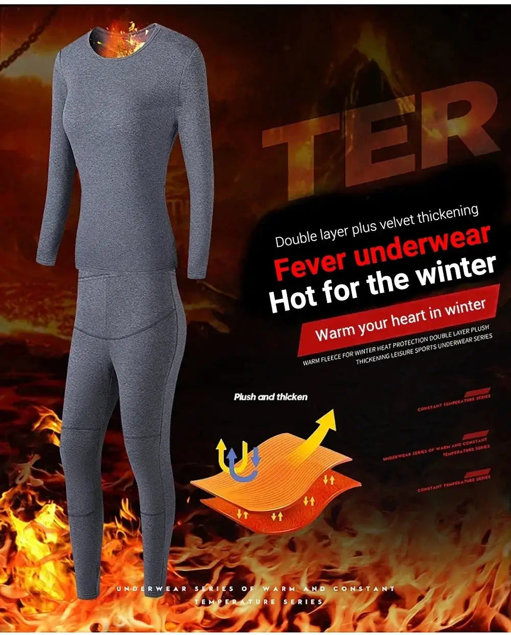 Cozy Warmth Heated Underwear for Winter — product view 19