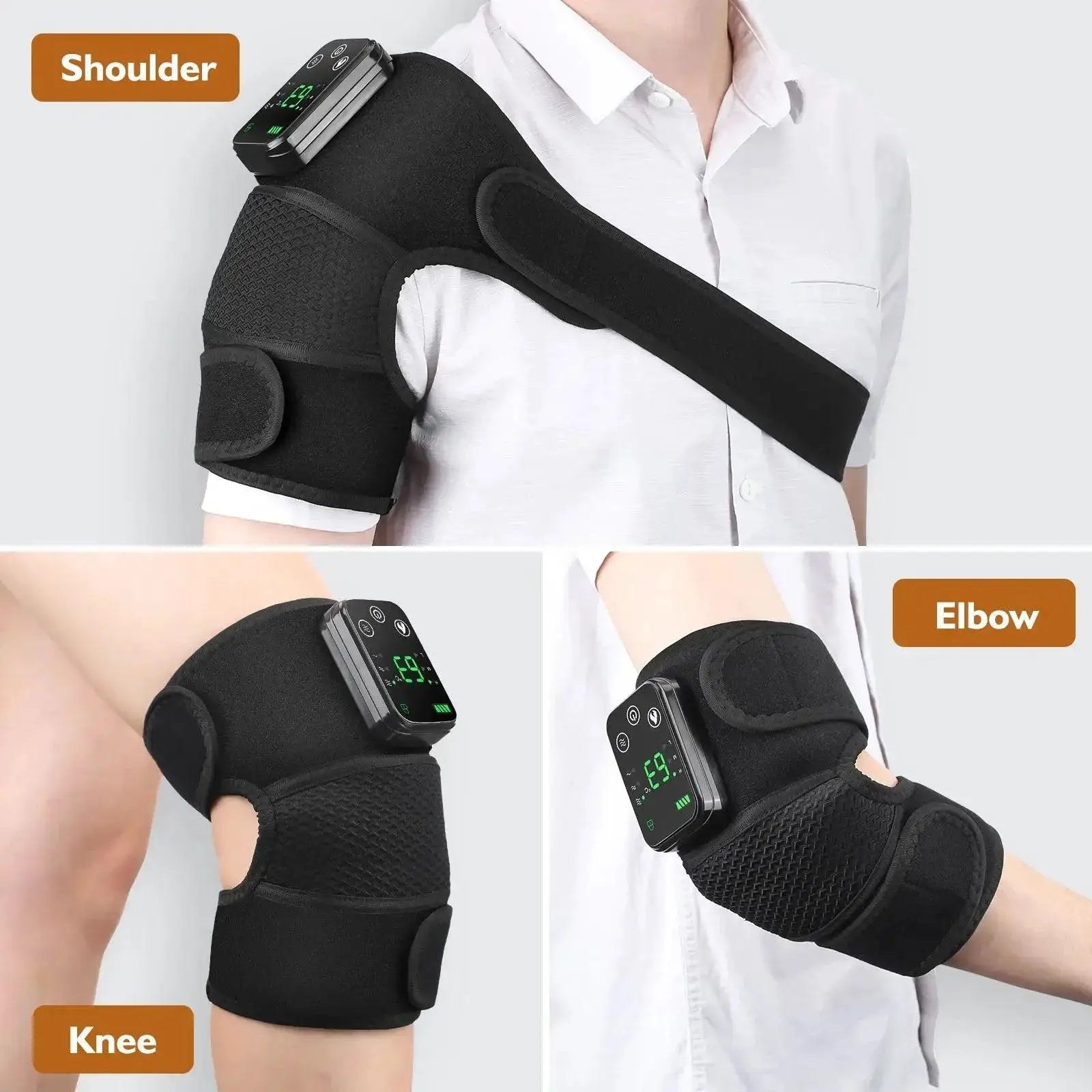 Rechargeable Heating Shoulder Massager With Vibration Belt