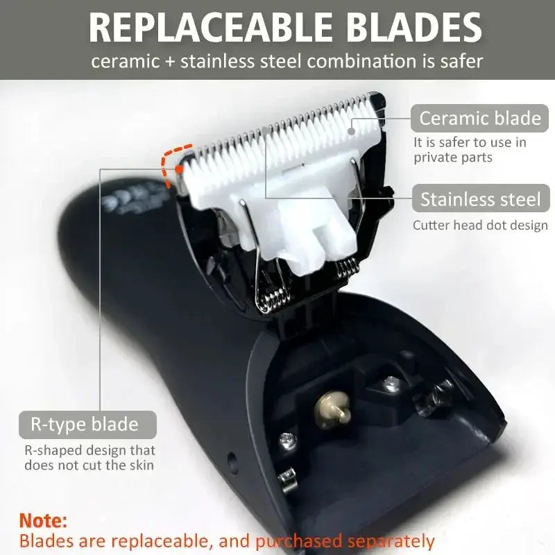 Professional Intimate Area Trimmer for Men Grooming Tool