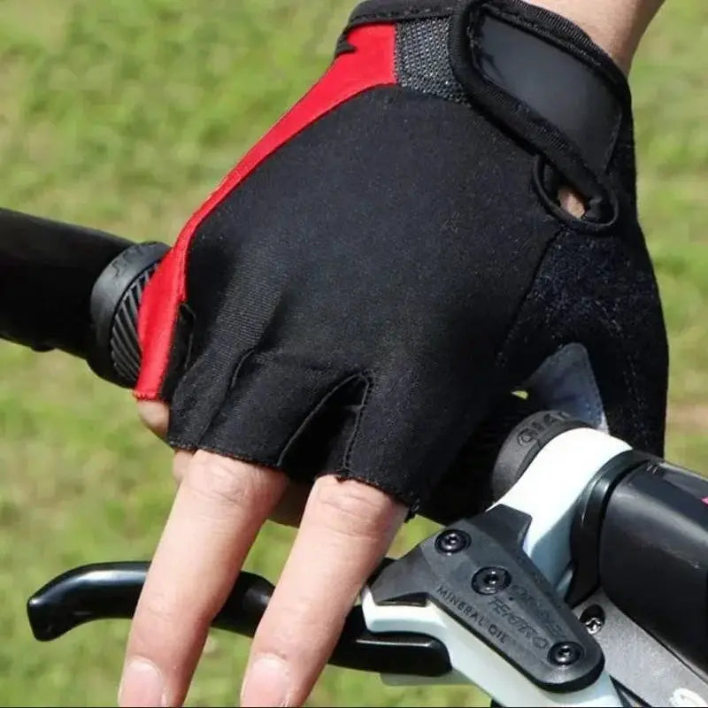 Half Finger Cycling Gloves Unisex Anti Slip Breathable Shock