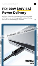 Essager USB Type C To USB C Cable 100W 5A PD Fast Charging