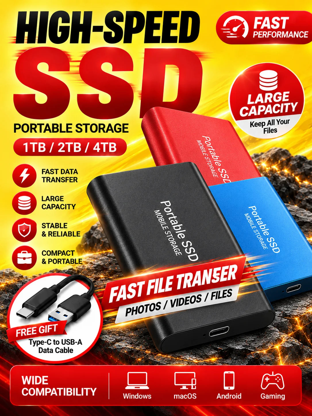 Fast External SSD Drive