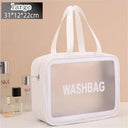 Travel Makeup Bag: Clear Waterproof Beauty Organizer Essentials