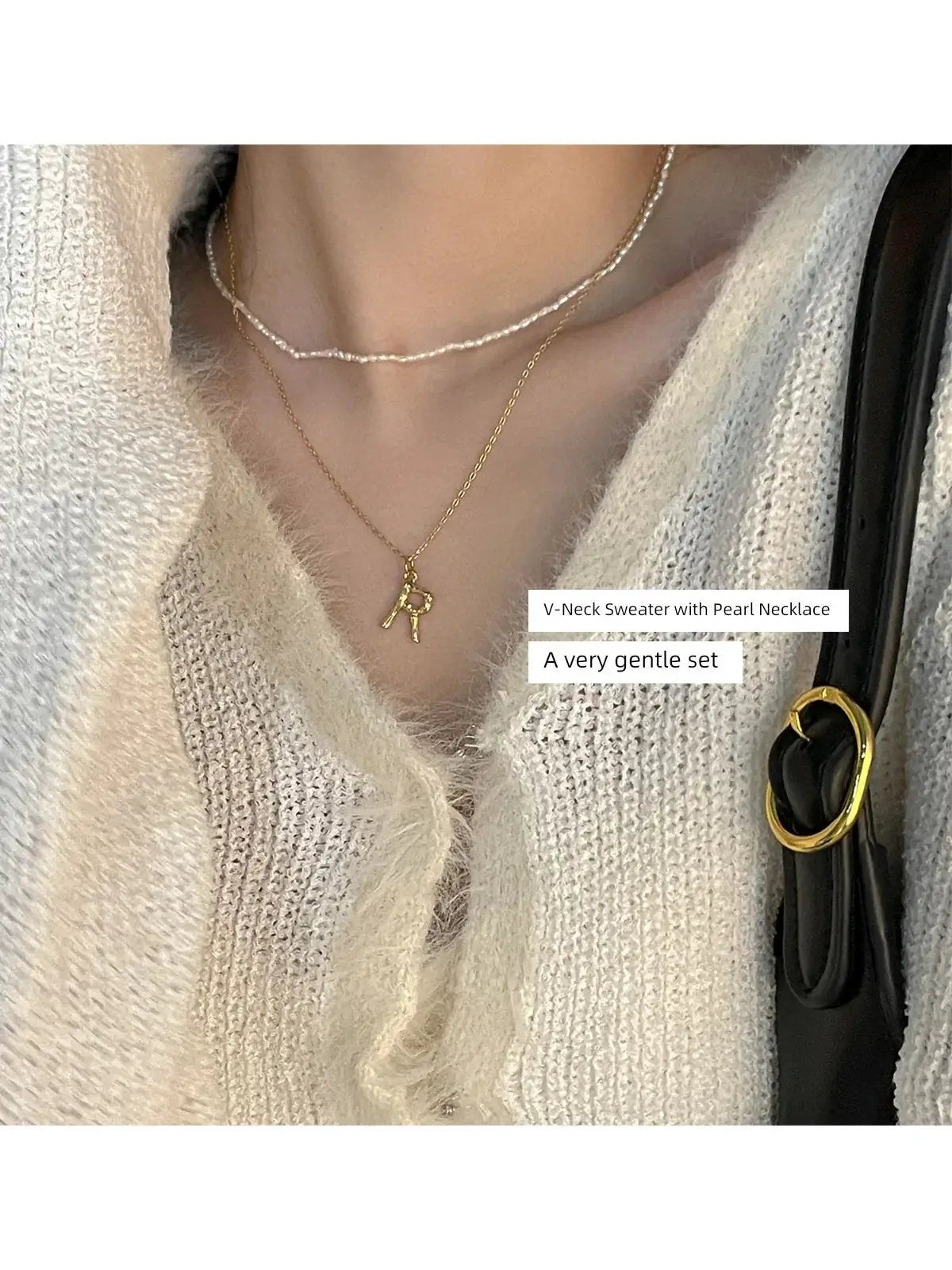 Women's Sterling Silver Letter Necklace Niche Design Gift