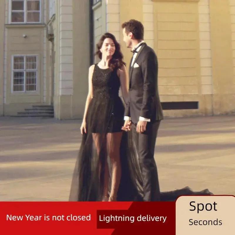 Sophisticated Black Party Gown Elegant Evening Dress