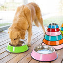 200-1600ml Stainless Steel Dog Bowl Non Slip Pet Feeder