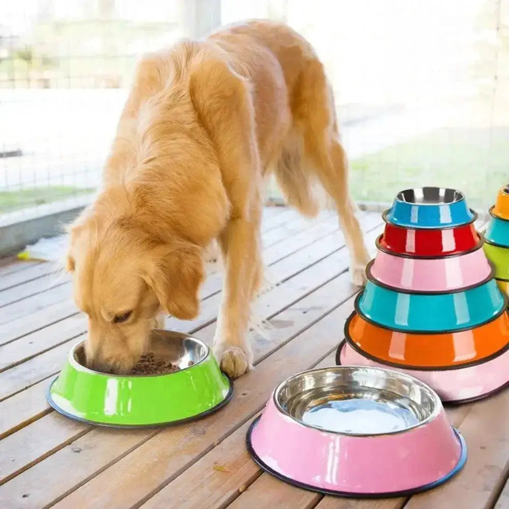 200 to 1600ml Stainless Steel Dog Bowl Non Slip Pet Feeder