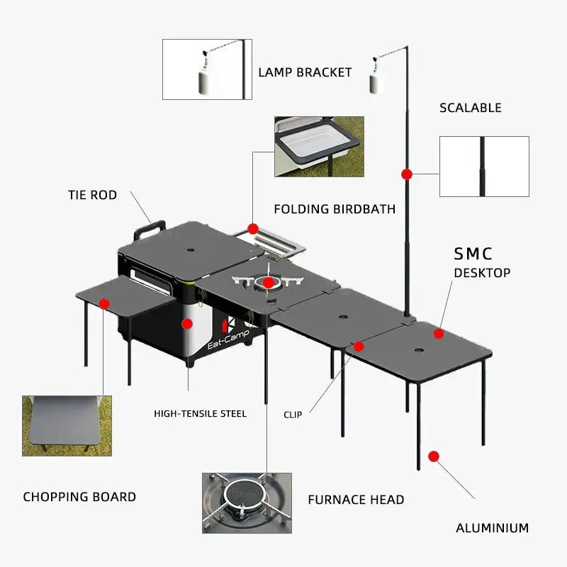 Arrival Portable in Outdoor Camping Kitchen, Barbecue BBQ Grills — product view 4
