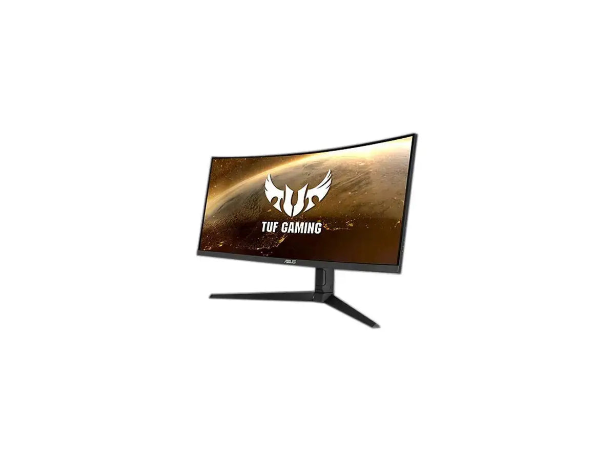 ASUS TUF 34" UWQHD 2K 1440P 165Hz with FreeSync Premium 1ms HDR400 Ultra Low Blue Light Anti Flicker Built-in Speakers Curved Gaming Monitor with Height Adjustable, Pivot & Tilt Stand VG34VQL1B