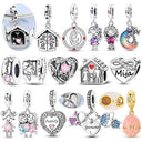 Sterling Silver Charm Family Love