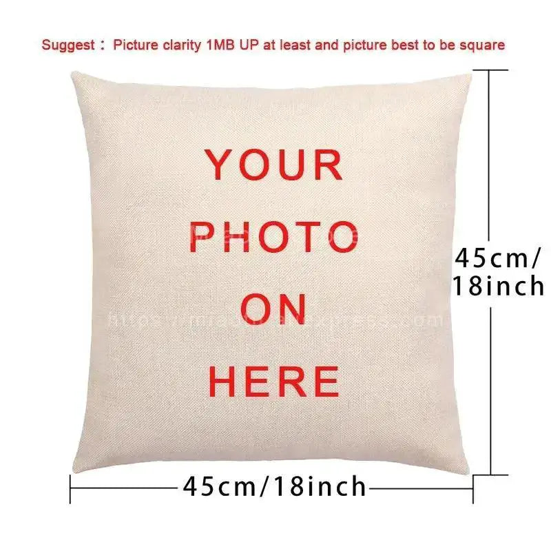 Personalized Family Logo Linen Pet Pillow Covers Decor