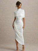 Elegant Backless Midi Dress for Evening