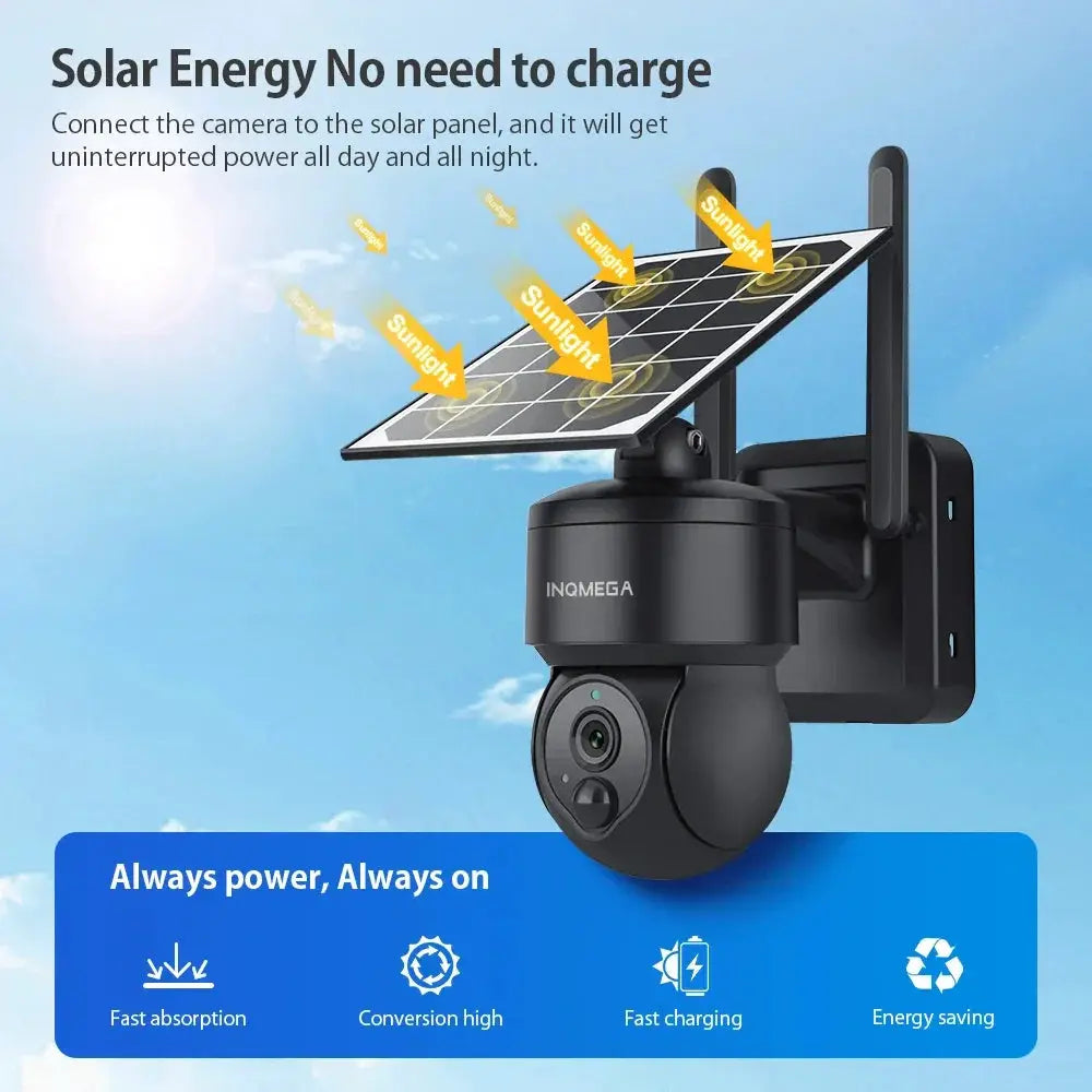 INQMEGA Mini Wifi HD Solar Camera Mobile Tracking Cam