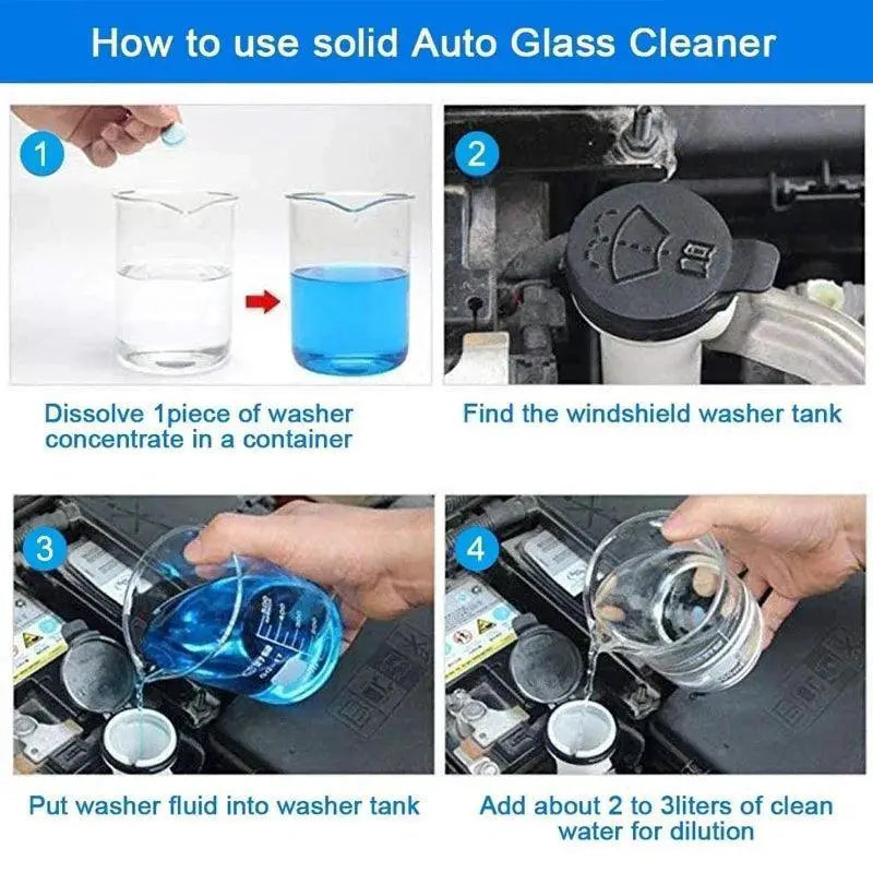 Effervescent Car Windshield Cleaner Tablets For Glass Care