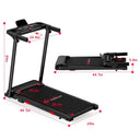 Foldable Home Treadmill With Incline And Handlebar 3HP Quiet LED