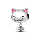 Cat Collection Silver Charm Bead