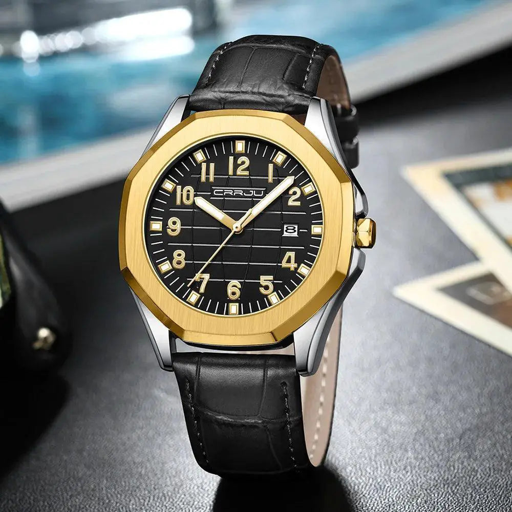 Mens Stylish Waterproof Calendar Watch Fashion Essential