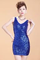 Nightclub Shiny Sundress Gown Sparkling Elegance Dress