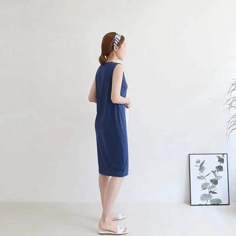 Sleeveless Cotton Dress For Summer Chic And Elegant Look