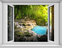 Living Room Window Illusion Wallpaper