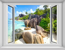Living Room Window Illusion Wallpaper