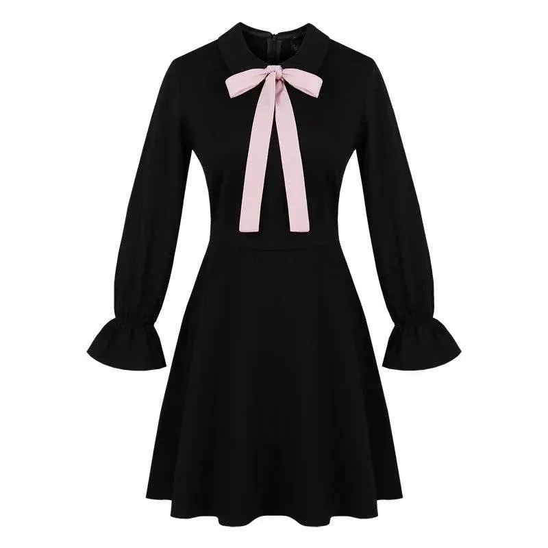 Hepburn Black Dress Sophisticated College Fashion Style