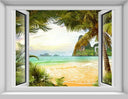 Living Room Window Illusion Wallpaper