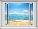 Living Room Window Illusion Wallpaper