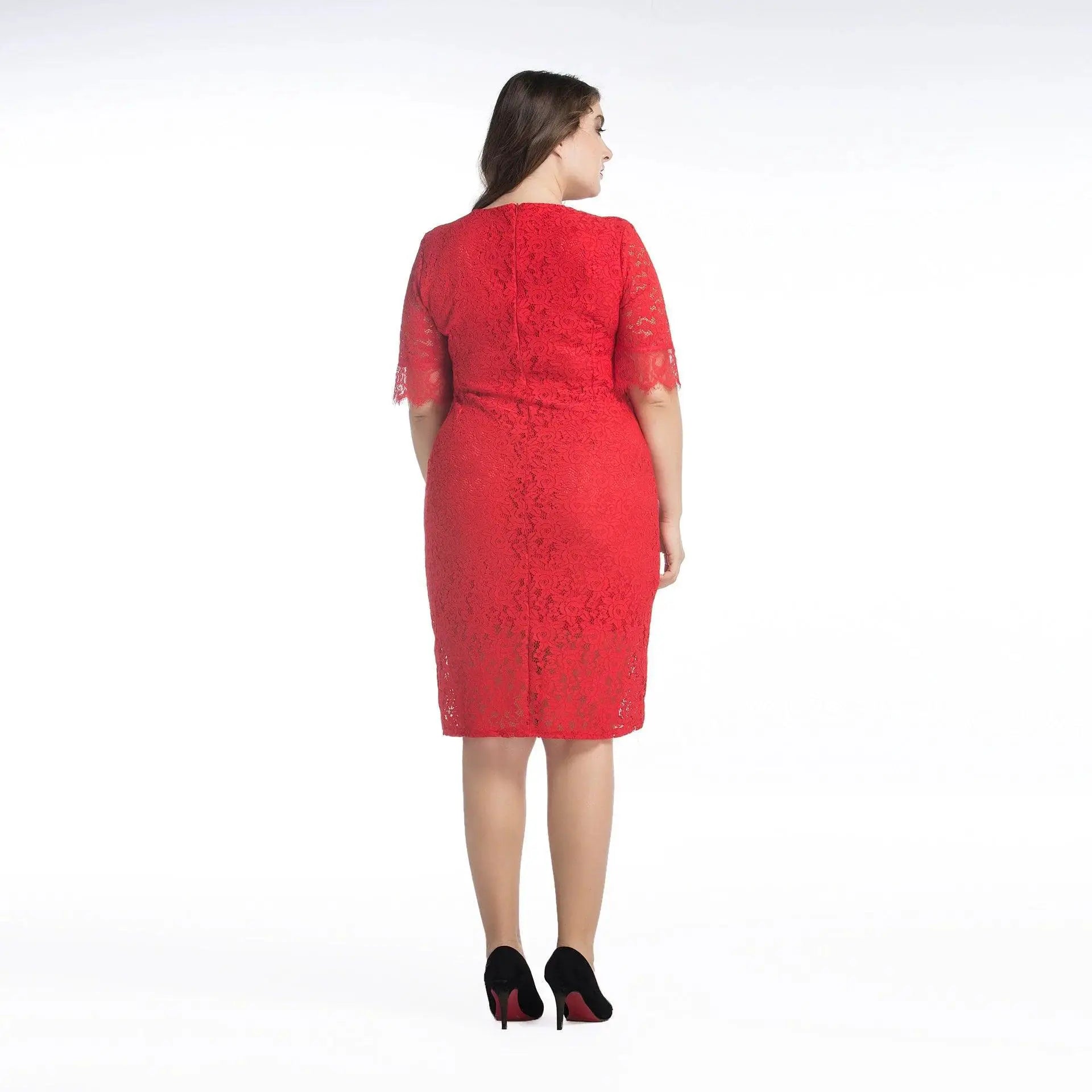Lace Party Dress For Plus Size Women Elegant Eveningwear