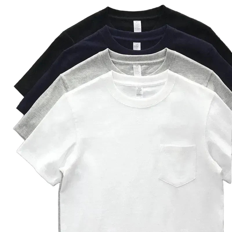 Workwear White Pocket Tee Durable Cotton — product view 1