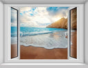Living Room Window Illusion Wallpaper