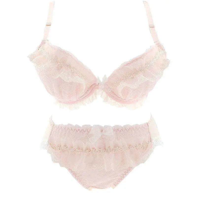 Dreamy Lace Maternity Bra Set Elegant V Type Style For Moms