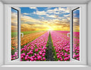 Living Room Window Illusion Wallpaper