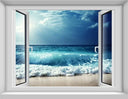 Living Room Window Illusion Wallpaper