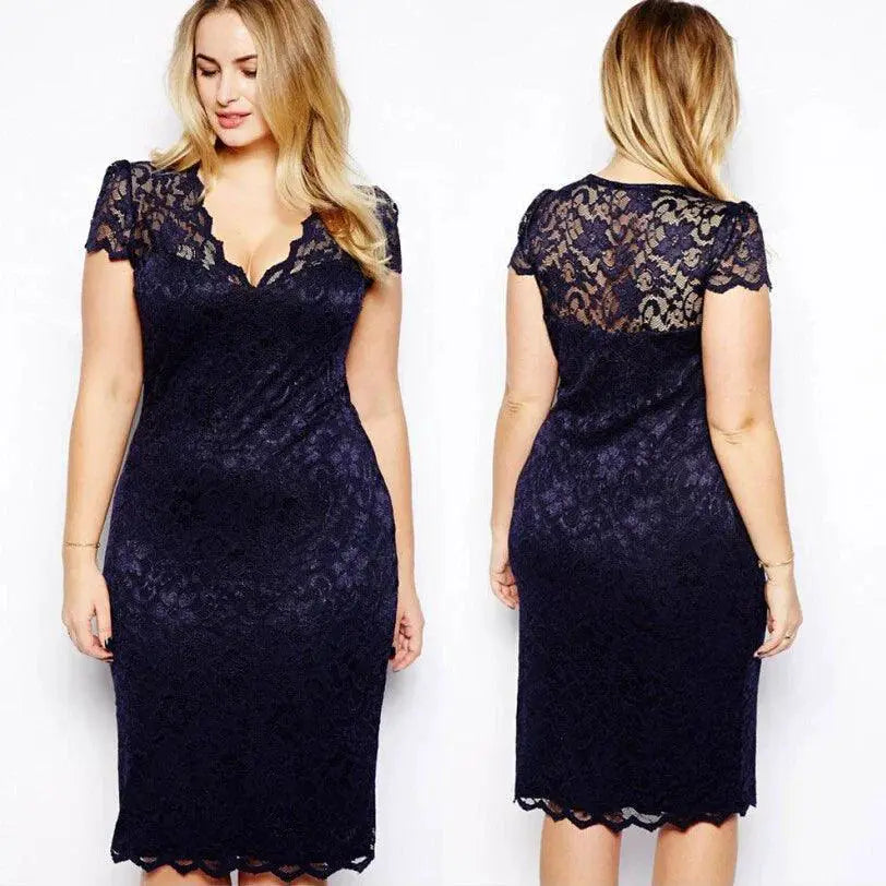 Lace Party Dress Plus Size Summer Fashion for Women