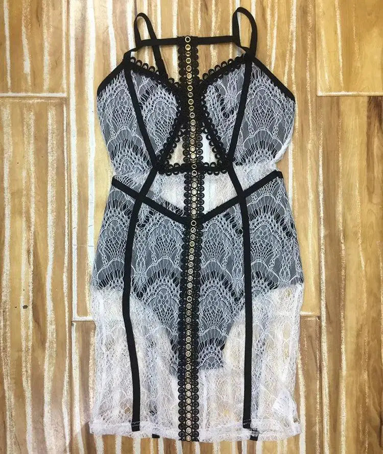 Sultry Hollow Halter Neck Dress For Nightclub Chic Versatile