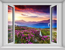 Living Room Window Illusion Wallpaper