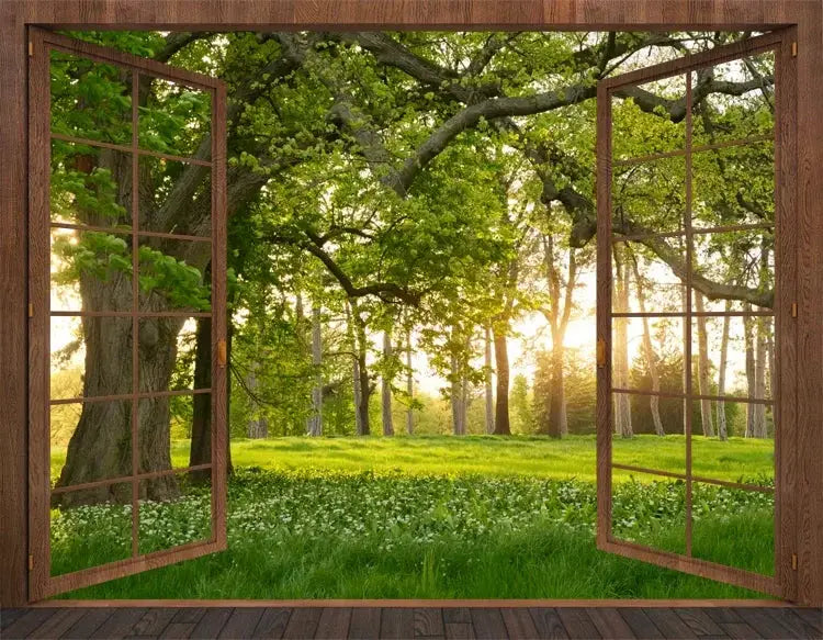 Living Room Window Illusion Wallpaper — product view 8